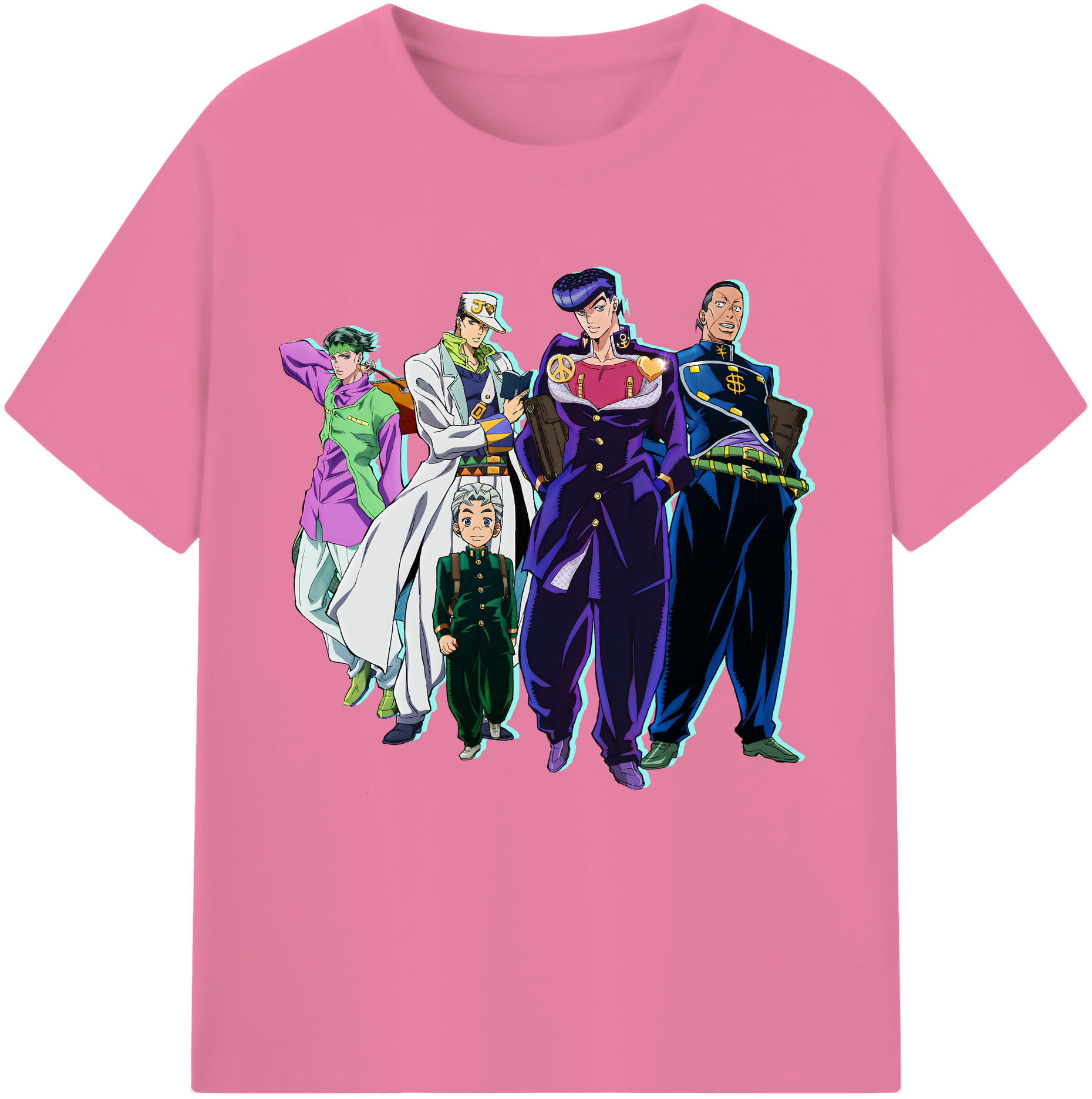 （画像用） ジョジョの奇妙な冒険 JoJo's Bizarre Adventure 綿100％半袖Tシャツ（フロントプリント）